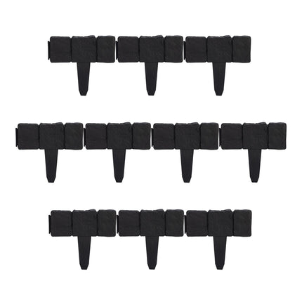 Discount edge stone-look set of 10 black