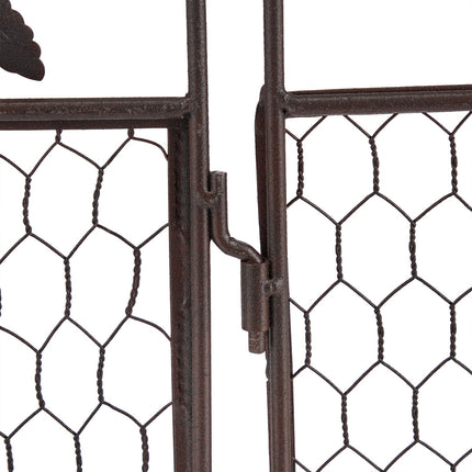 Discount fence 4 panels dark brown
