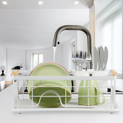 Dish Rack with Drip Tray and Cutlery Holder