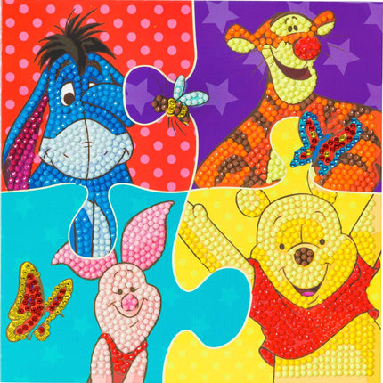 Disney Crystal Art Card Winnie The Pooh Puzzle, 18 X 18 Cm