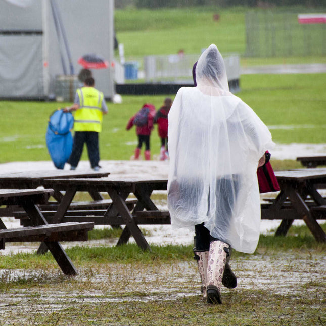 Disposable rain poncho, set of 20