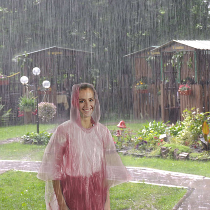 Disposable rain poncho, set of 20