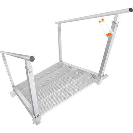 Dock Ladder, 4-Step Aluminum, 30–38 In Adjustable, 500 Lb