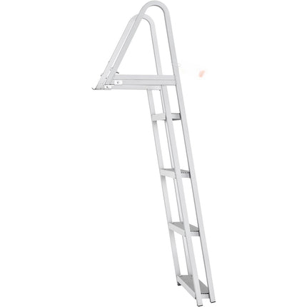 Dock Ladder, Removable 4-Step Aluminum, 350 lb Capacity