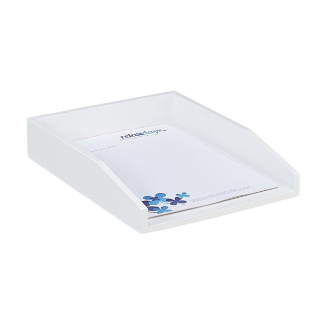 Document holder in bamboo white