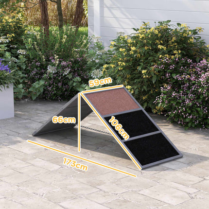 Dog Agility Ramp, Adjustable, Non-Slip, Up to 40 kg