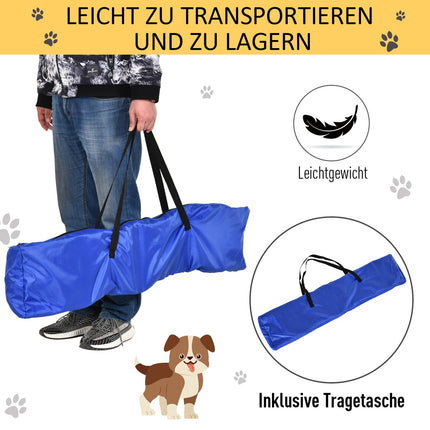Dog Agility fence set, 3-in-1 training, portable, yellow