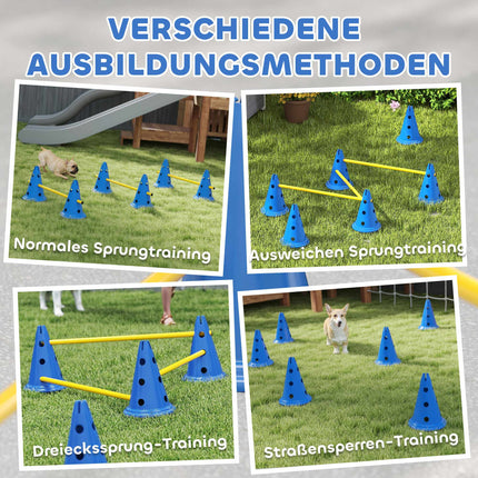 Dog Agility Set – 3-Piece Training Kit with 6 Cones, 3 Hurdles
