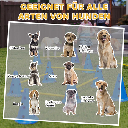 Dog Agility Set – 6-Piece Training Kit with 12 Cones, 6 Hurdles
