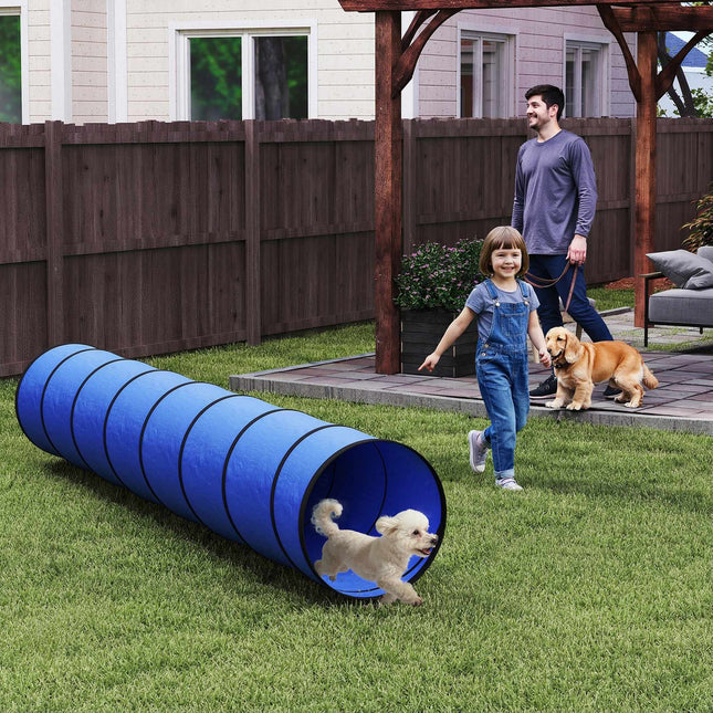 Dog Agility Tunnel, 300cm, Oxford Fabric, with Anchors