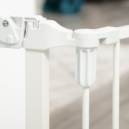 Foldable dog barrier with adjustable angle and automatic door