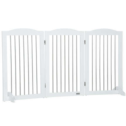 Folding dog gate, 3 panels, 154x30x80 cm Safety barrier