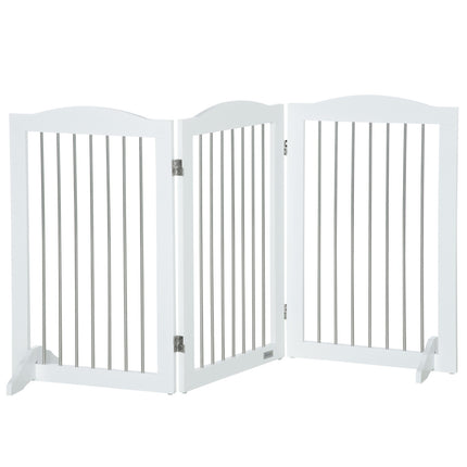 Folding dog gate, 3 panels, 154x30x80 cm Safety barrier