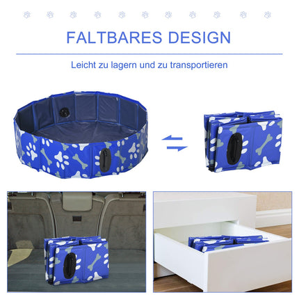 Collapsible dog bath & pool - 120x30 cm, for pets