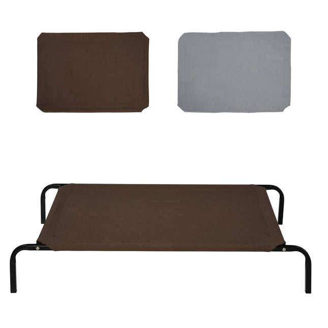 Outdoor bed for pets - Mesh fabric, metal frame, 130x80x20 cm