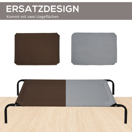 Outdoor bed for pets - Mesh fabric, metal frame, 130x80x20 cm