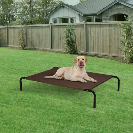 Outdoor bed for pets - Mesh fabric, metal frame, 130x80x20 cm