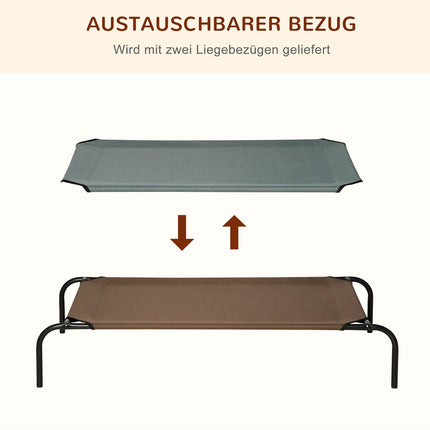 Outdoor dog and cat bed with spare cover, 110x68x20 cm