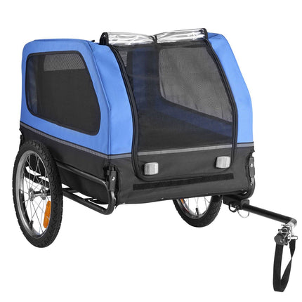 Dog Bike Trailer 40 kg Capacity, Foldable Quick-Release Wheels