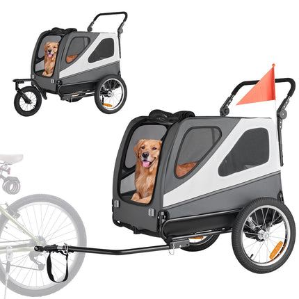 Dog Bike Trailer and Stroller, 45 kg Capacity