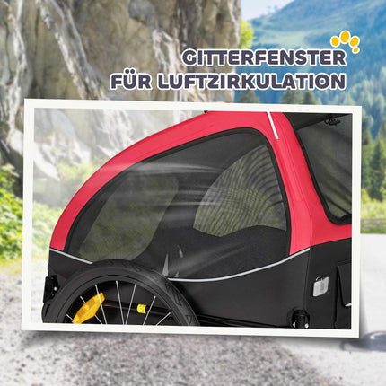 Dog Bike Trailer with 20" Wheels, Red/Black, 20kg Capacity