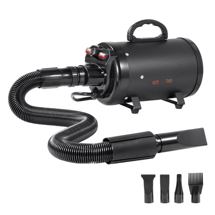 Dog Blow Dryer 2000W, Adjustable Speed, 4 Nozzles