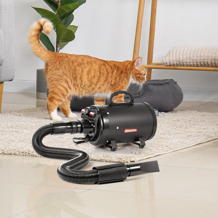 Dog Blow Dryer 2000W, Adjustable Speed, 4 Nozzles