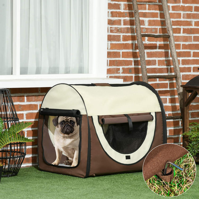 Collapsible Dog Carrier - Large, Coffee, 5 Sizes