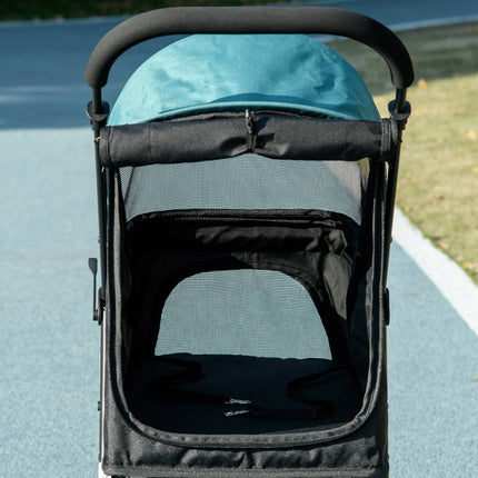 2-in-1 Pet Stroller - Collapsible Dog and Cat Stroller, Dark Green