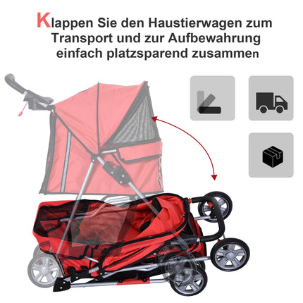 Red Dog Stroller - Lightweight, Collapsible, Jogger Style