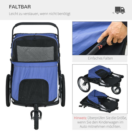 Collapsible pet carriage with mesh window, holds up to 30 kg