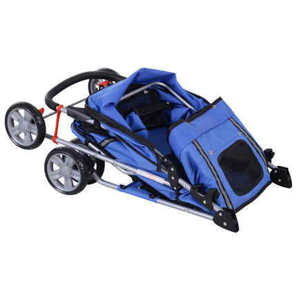 Dog stroller and jogging stroller, blue - pet stroller