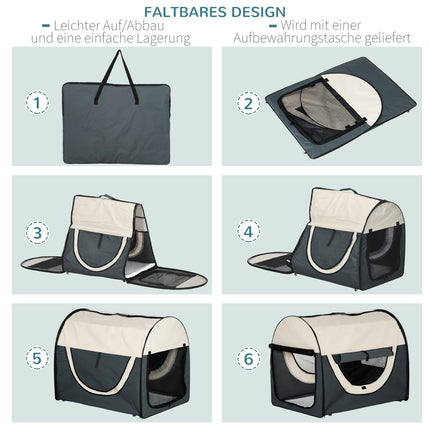 Foldable dog crate with cushion, waterproof Oxford fabric