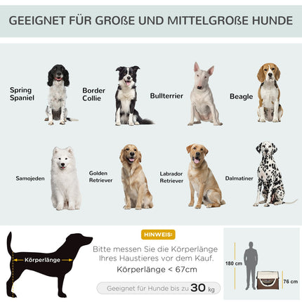 Collapsible dog box, waterproof with cushion, 97x71x76 cm