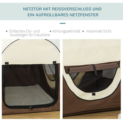 Collapsible dog box, waterproof with cushion, 97x71x76 cm