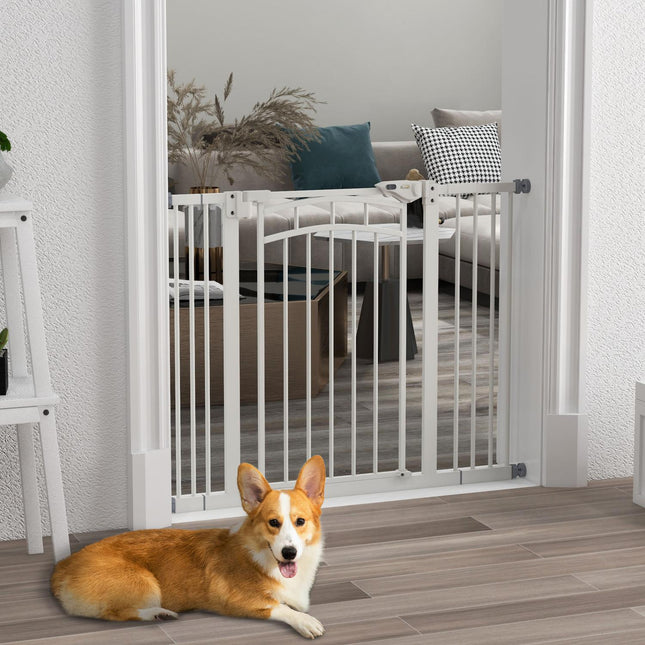 Dog Gate Barrier, Auto-Close, 74-100 Cm, No Drill Installation