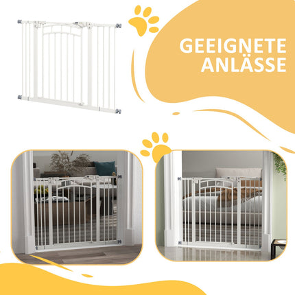 Dog Gate Barrier, Auto-Close, 74-100 Cm, No Drill Installation