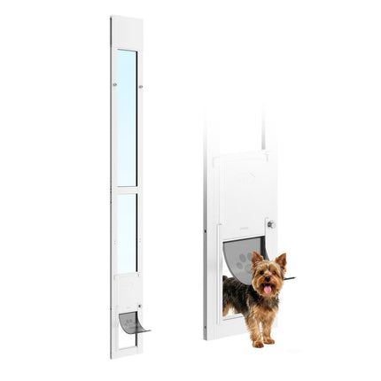 Dog Door for Sliding Glass Door, Adjustable Height, Small Dogs