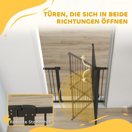 Dog Gate, 76-104 cm, No-Drill Stair Barrier