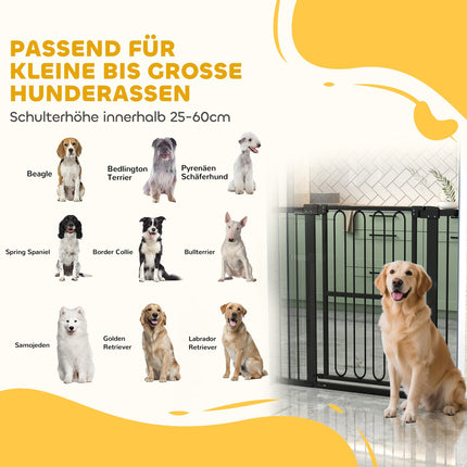 Dog Gate, 76-104 cm, No-Drill Stair Barrier