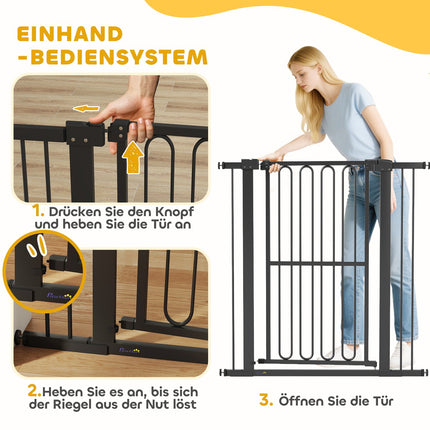 Dog Gate, 76-104 cm No-Drill Stair Barrier