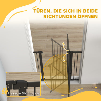 Dog Gate, 76-104 cm No-Drill Stair Barrier