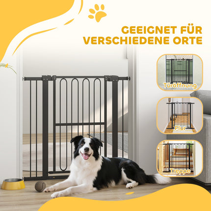 Dog Gate, 76-104 cm, No-Drill Stair Barrier