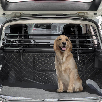 Car dog guard, black - adjustable, non-slip, 85-140x40-50 cm
