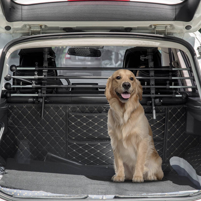 Car dog guard, black - adjustable, non-slip, 85-140x40-50 cm