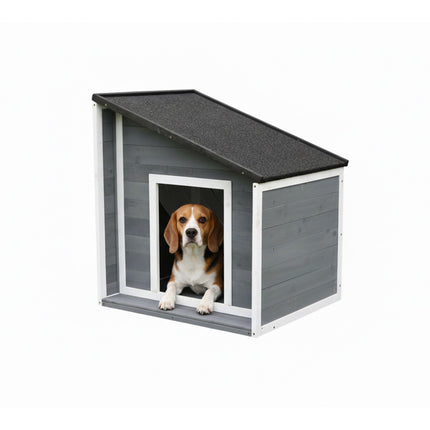 Dog House with Foldable, Weatherproof Roof