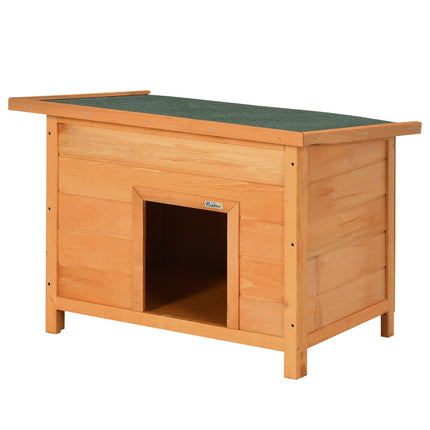 Spruce Wood Dog Kennel With Roof - Cozy Pet House 82x58x58 Cm