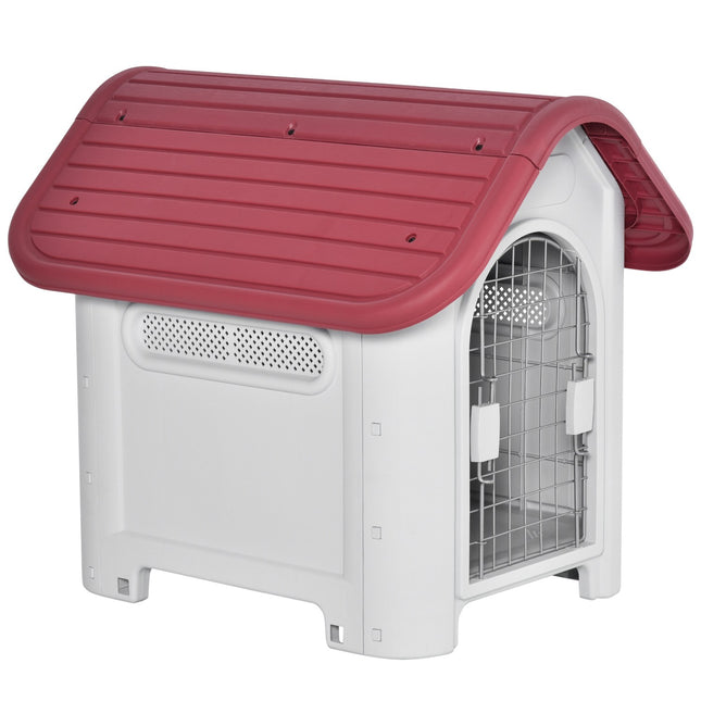 Outdoor dog kennel with roof, waterproof, air circulation