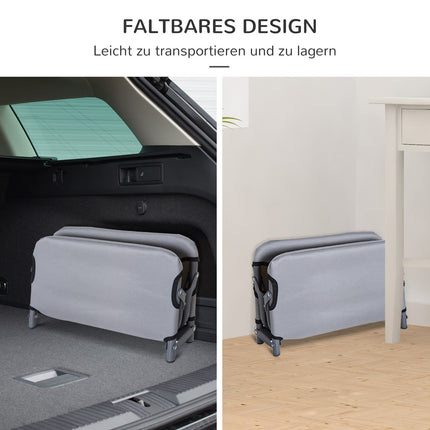 Outdoor bed for dogs and cats, foldable, grey, 59x46x15 cm