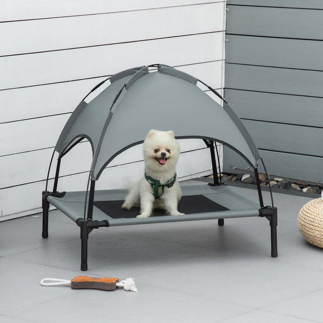 Outdoor dog seat with cover - Breathable fabric, gray